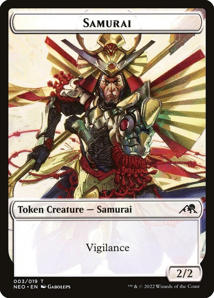Construct Token (R 3/1) // Samurai Token (W 2/2)