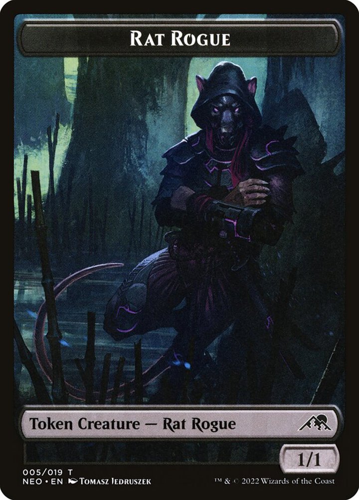 Rat Rogue Token (B 1/1) // Samurai Token (W 2/2)