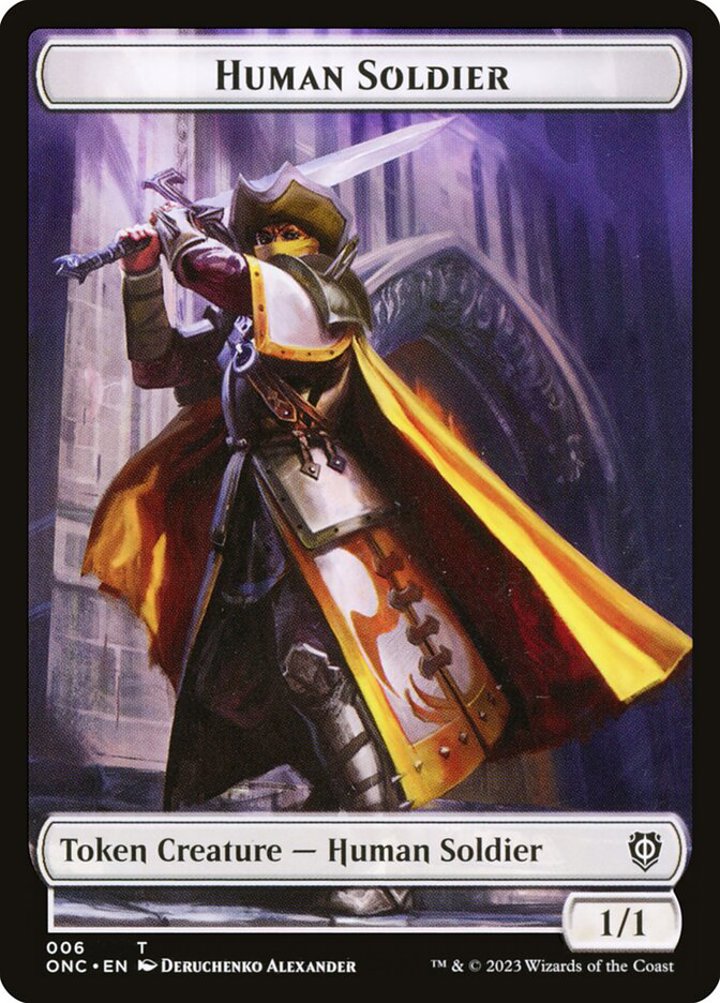 Human Soldier Token (W 1/1) // Elephant Token (G 3/3)