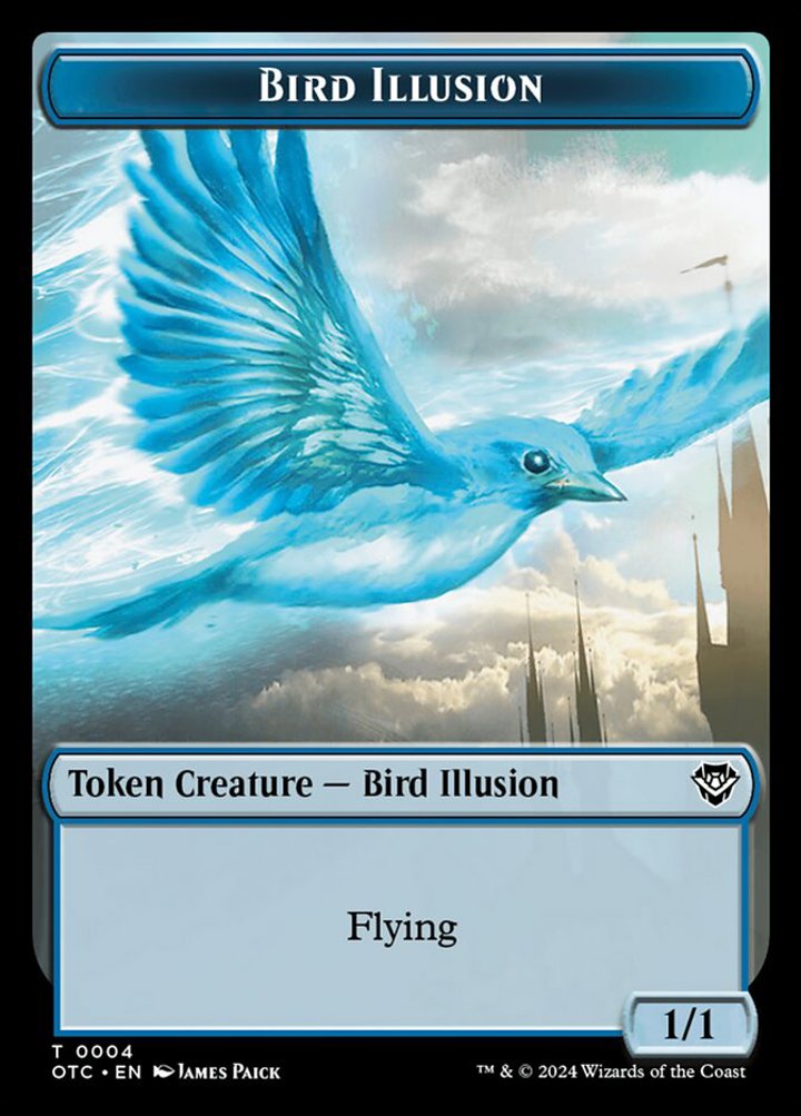 Bird Illusion Token (U 1/1) // Dragon Elemental Token (R 4/4)