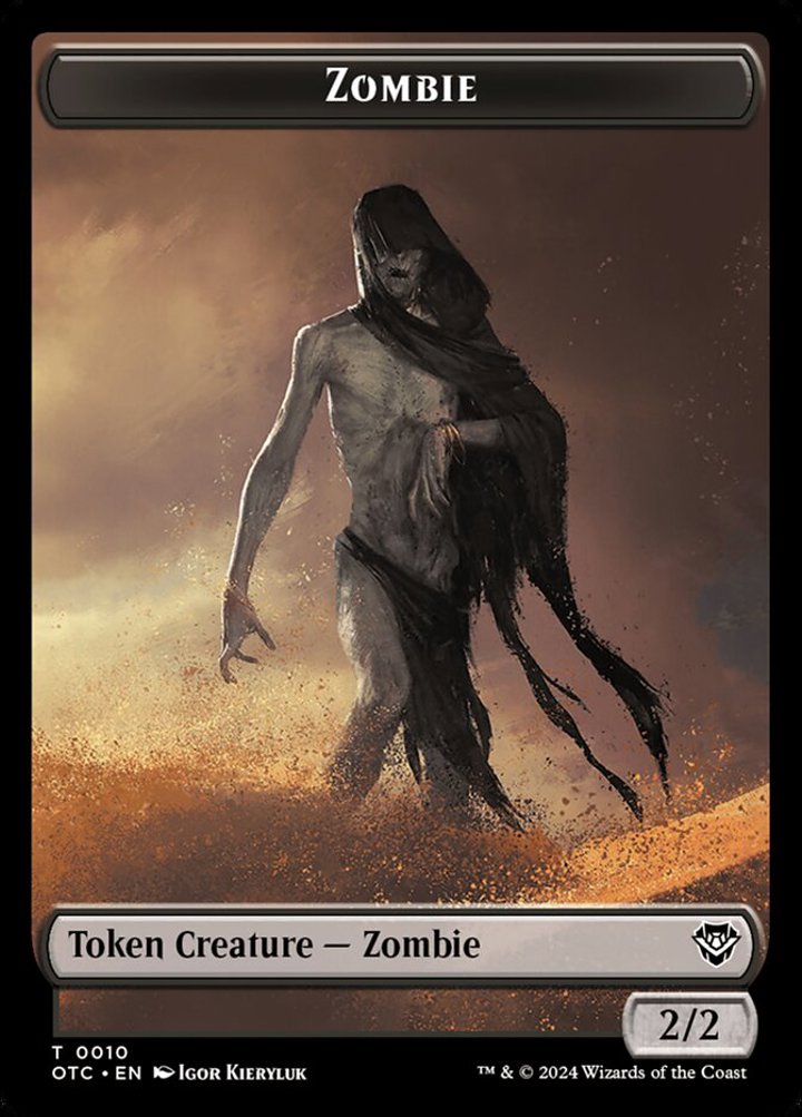 Ox Token (W 2/2) // Zombie Token (B 2/2)
