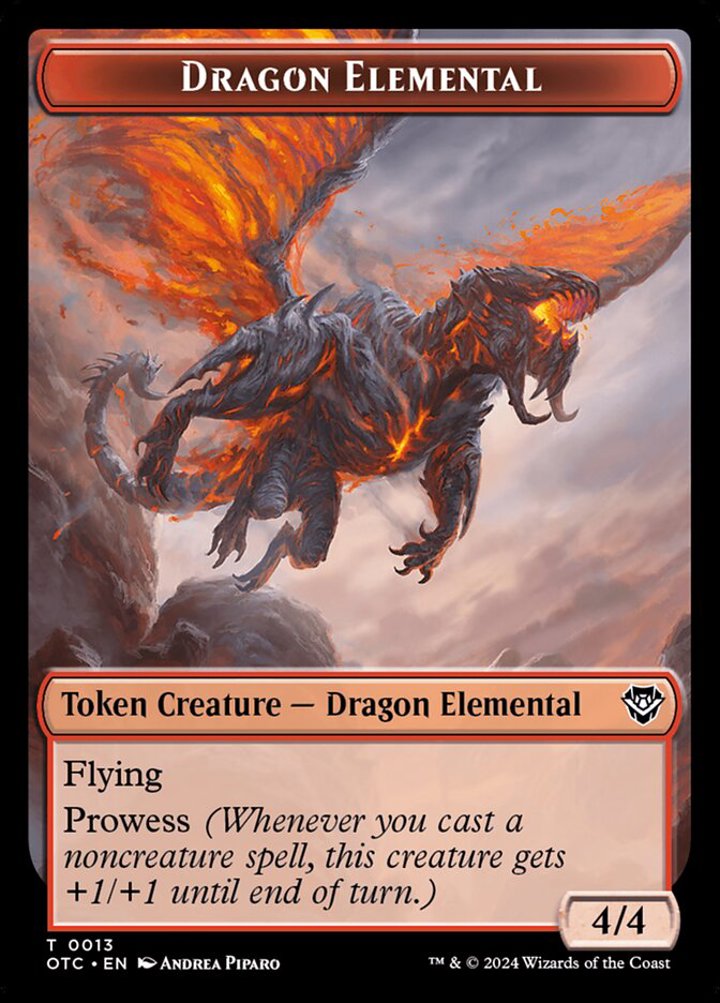 Bird Illusion Token (U 1/1) // Dragon Elemental Token (R 4/4)