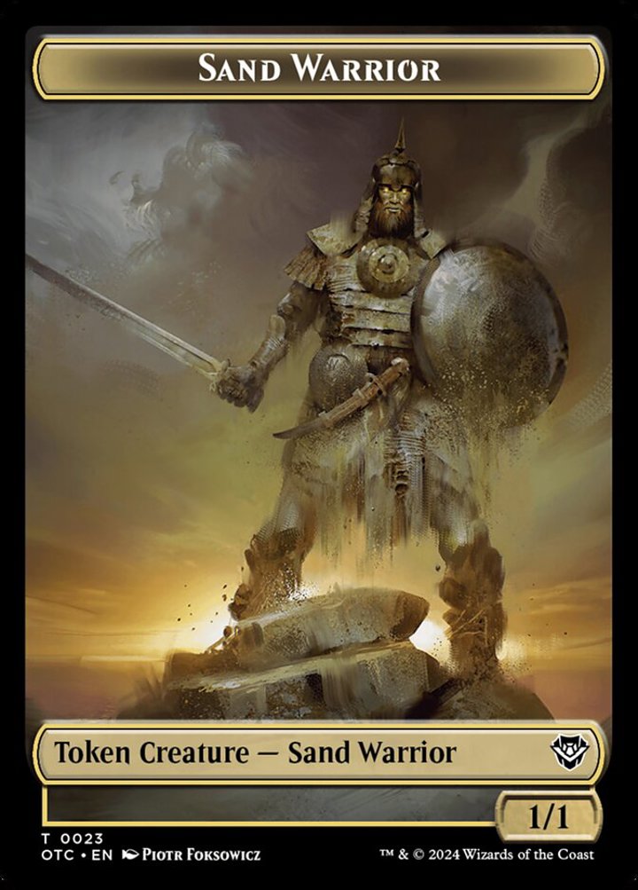 Plant Token (G 0/1) // Sand Warrior Token (RGW 1/1)