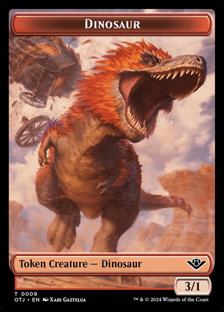 Dinosaur Token (Red 3/1)