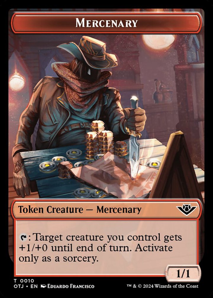 Mercenary Token (R 1/1) // Treasure Token