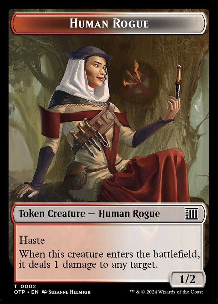 Human Rogue Token (Red and White 1/2)
