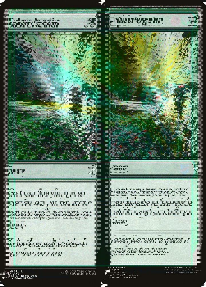 Explosive Vegetation