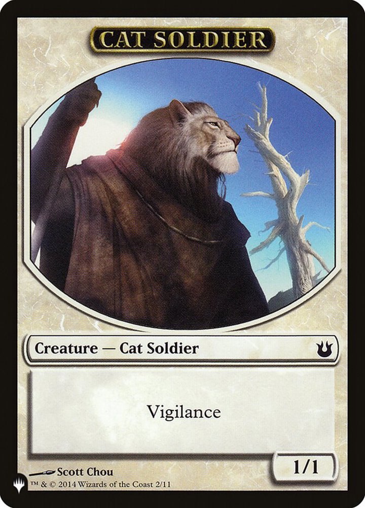 Cat Soldier Token (W 1/1) // Warrior Token (W 1/1 Vigilance)