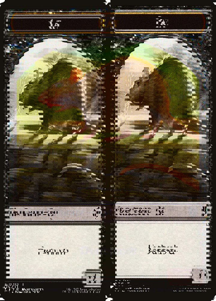 Rat Token (Black 1/1 Deathtouch)