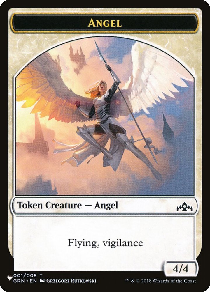 Angel Token (W 4/4 Vigilance) // Warrior Token (W 1/1 Vigilance)