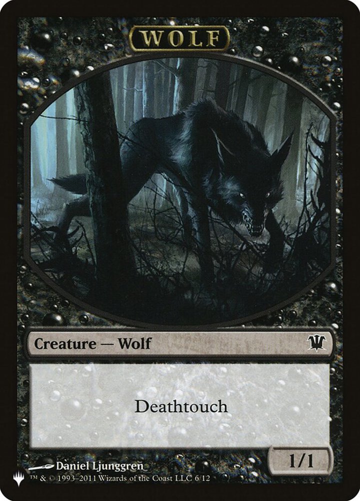 Wolf Token (B 1/1) // Cat Token (G 2/2)