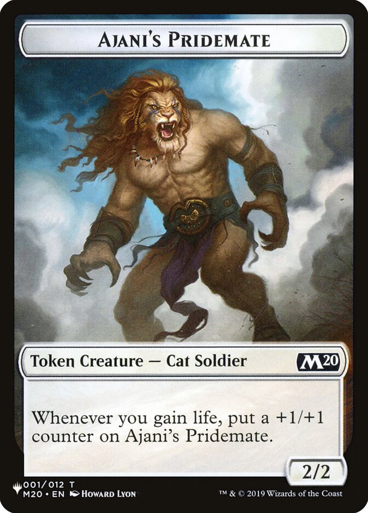 Ajani's Pridemate Token (W 2/2) // Griffin Token (W 2/2)