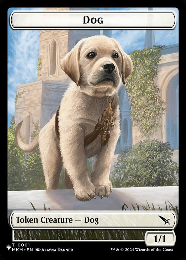 Shapeshifter Token (C 1/1) // Dog Token (W 1/1)