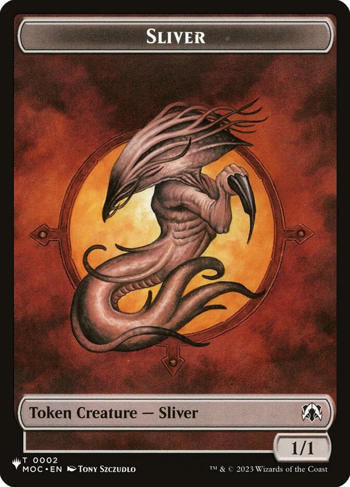 Saproling Token (G 1/1) // Sliver Token (C 1/1)