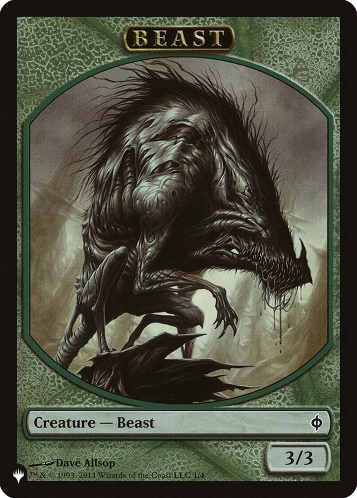 Beast Token (G 3/3) // Liliana, Defiant Necromancer Emblem