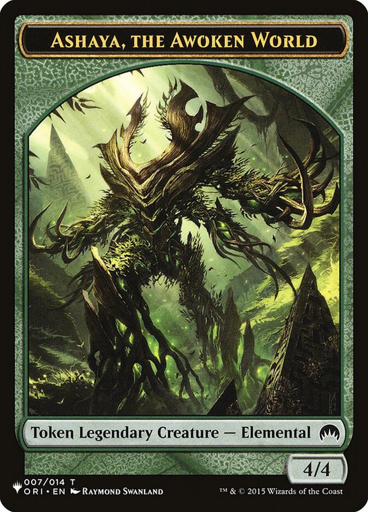 Ashaya, the Awoken World Token (G 4/4) // Wolf Token (G 2/2)