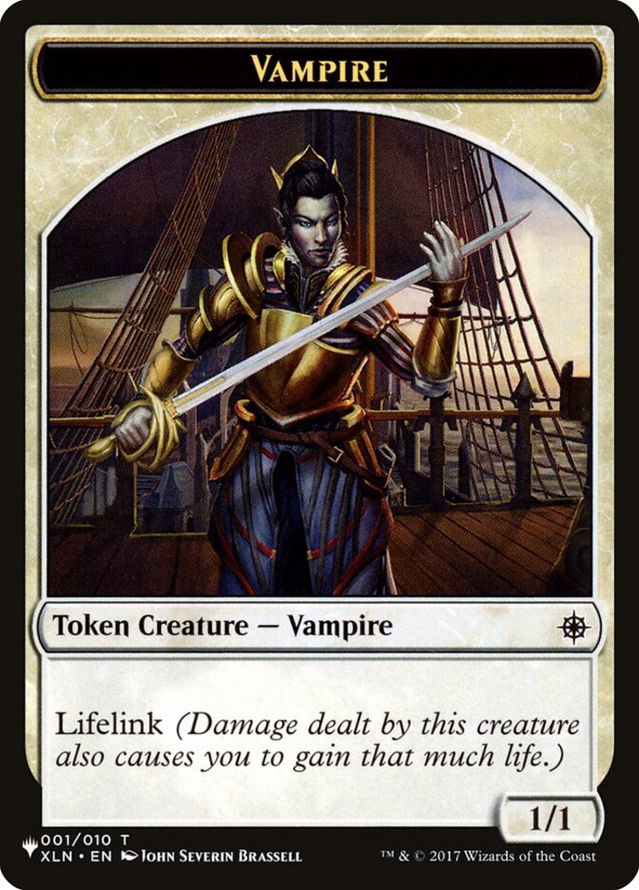 Vampire Token (W 1/1 Lifelink) // Wolf Token (G 2/2)