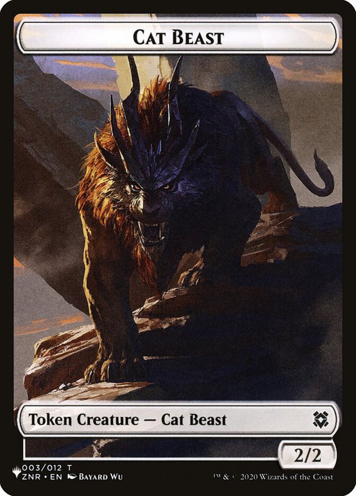 Cat Beast Token (W 2/2) // Shapeshifter Token (C 1/1)