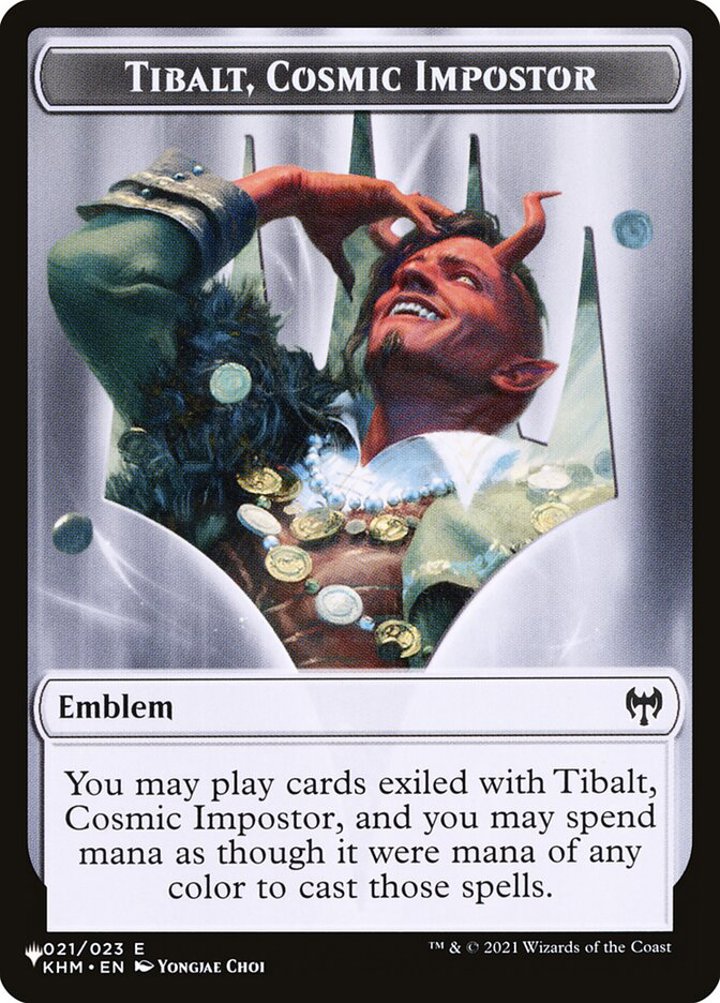 Elf Warrior Token (GW 1/1) // Tibalt, Cosmic Impostor Emblem