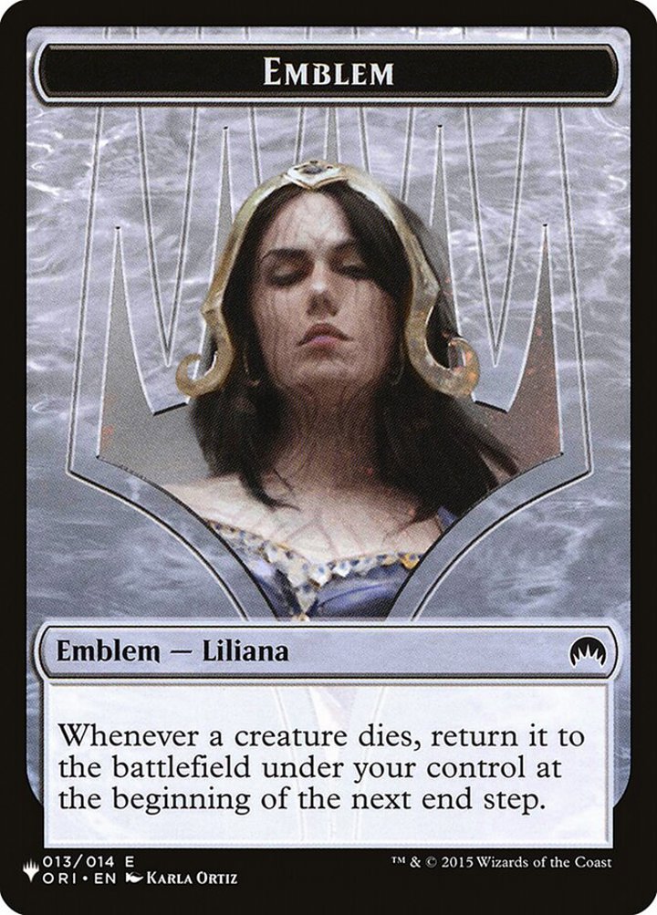 Beast Token (G 3/3) // Liliana, Defiant Necromancer Emblem