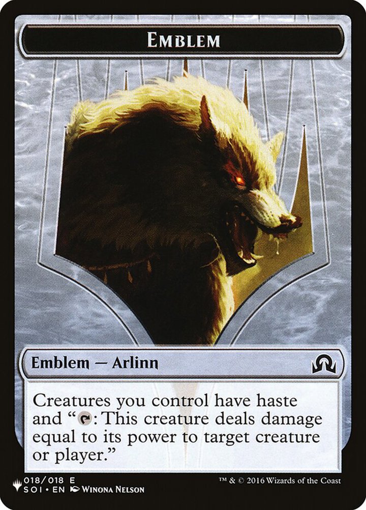 Human Cleric Token (WB 1/1) // Arlinn, Embraced by the Moon Emblem
