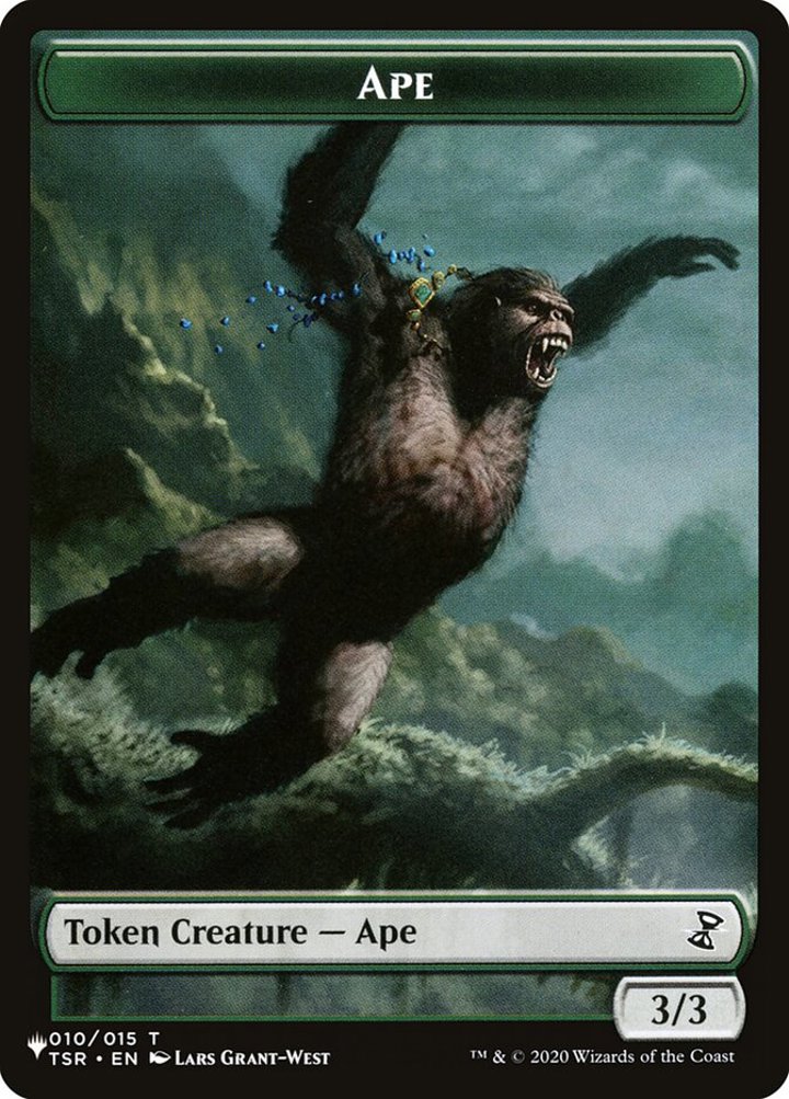 Faerie Rogue Token (B 1/1) // Ape Token (G 3/3)