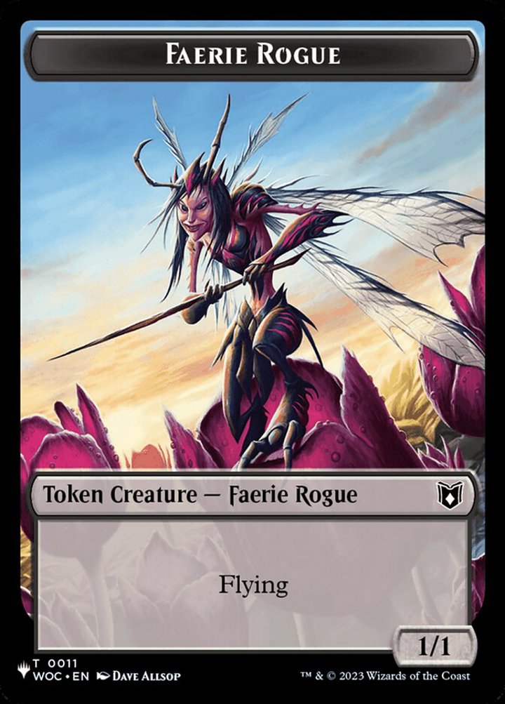 Faerie Rogue Token (B 1/1) // Ape Token (G 3/3)