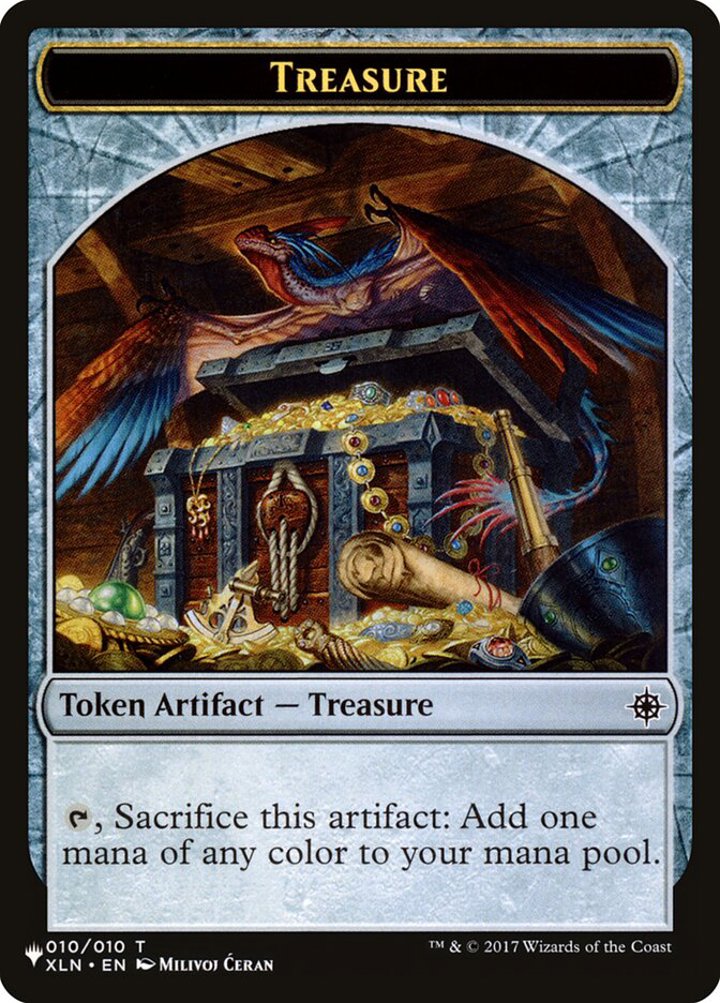 Treasure Token // Golem Token (A 3/3 Flying)