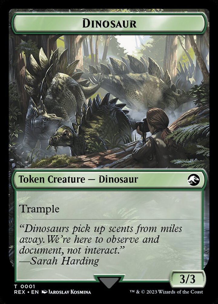 Dinosaur Token (Green 3/3 Trample)