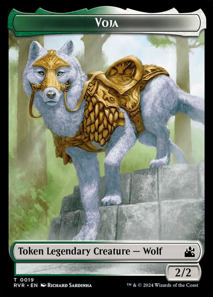 Voja Wolf Token (Green and White 2/2)