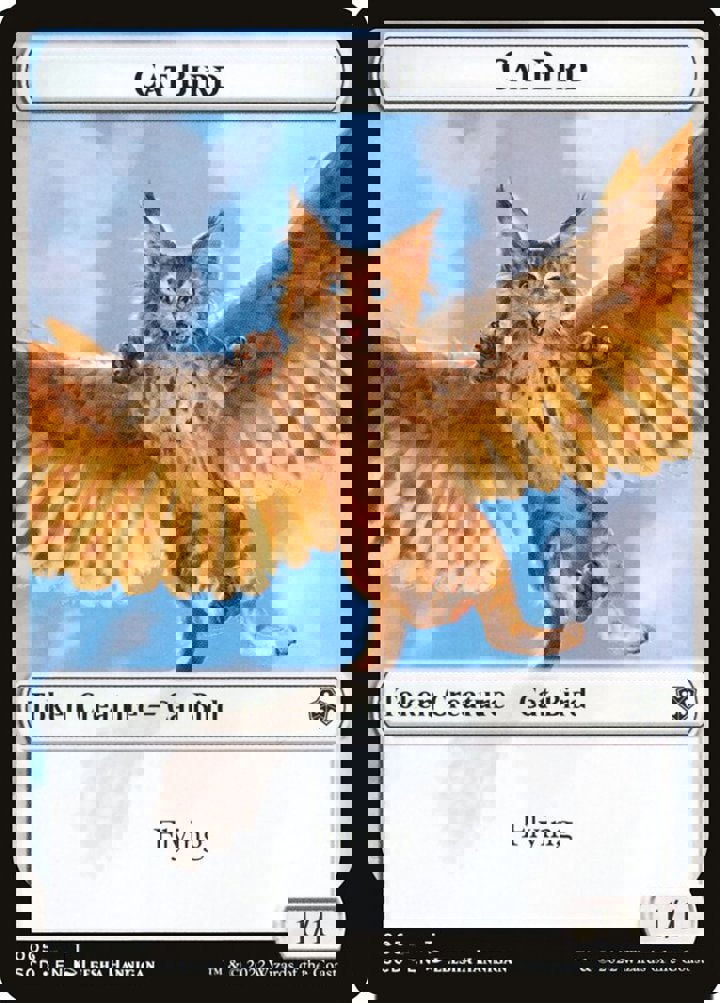 Cat Bird Token (W 1/1) // Spirit Token (W 1/1)
