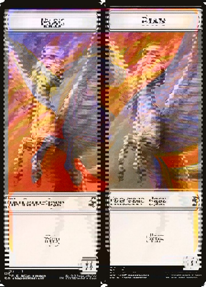 Pegasus Token (W 1/1) // Faerie Token (U 1/1)