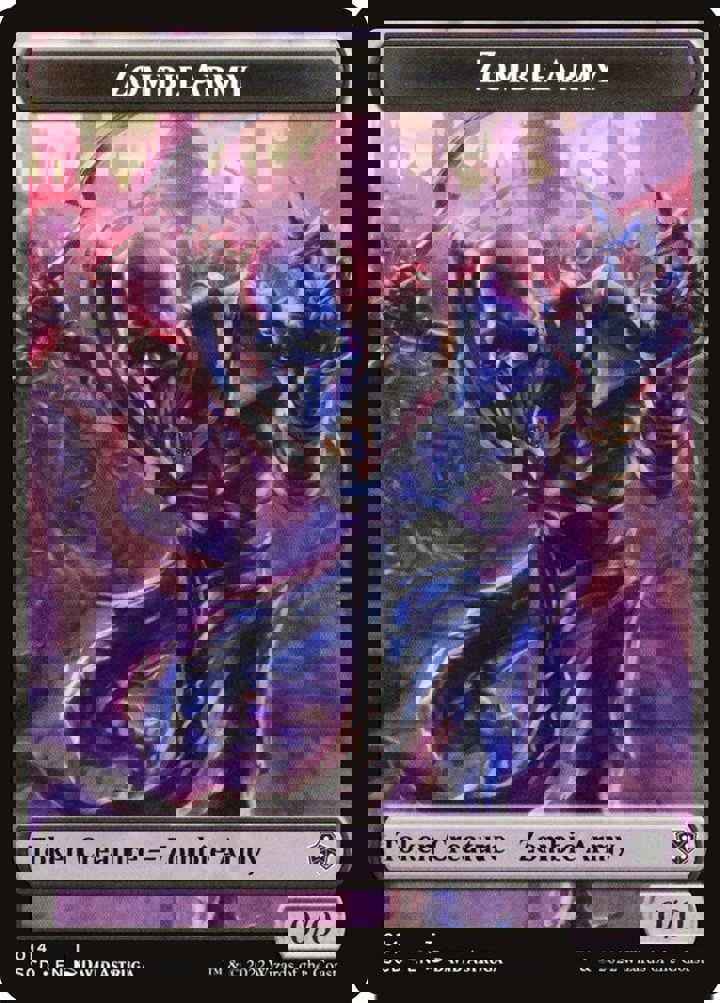 Zombie Token (B 2/2) // Zombie Army Token (B 0/0)