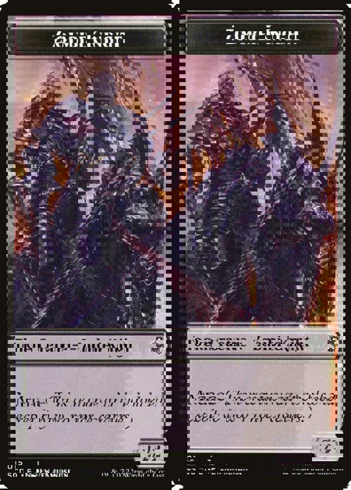 Zombie Token (B 2/2) // Zombie Knight Token (B 2/2)
