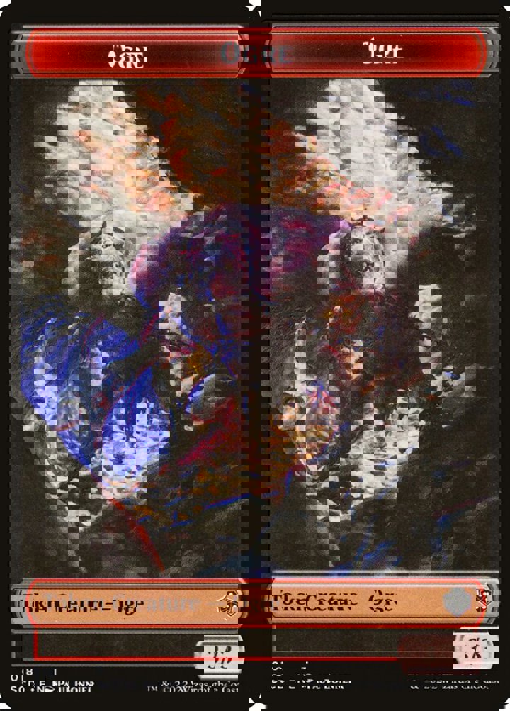 Zombie Token (B 2/2) // Ogre Token (R 3/3)
