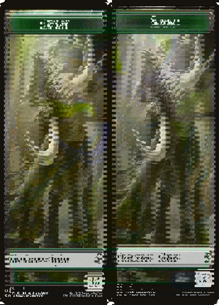 Elephant Token (G 1/1) // Thopter Token (A 1/1)