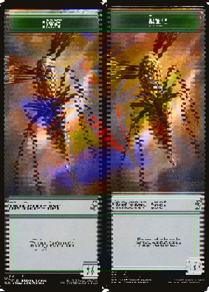 Cat Token (W 2/2) // Insect Token (G 1/1 Flying, Deathtouch)