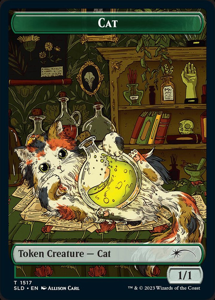 Dog Token (W 1/1) // Cat Token (G 1/1)