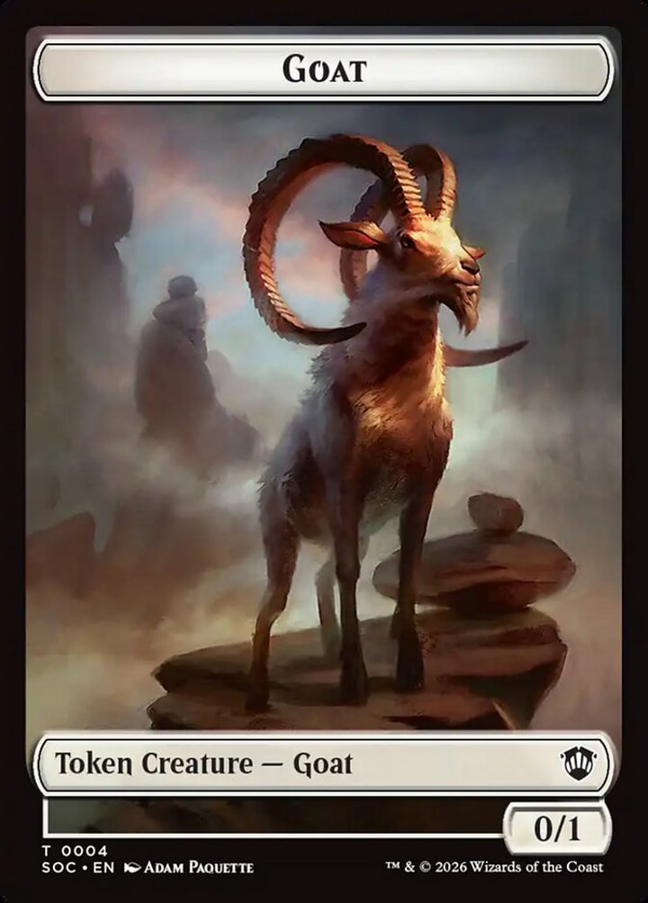 Goat Token (W 0/1) // Fungus Beast Token (G 4/4)