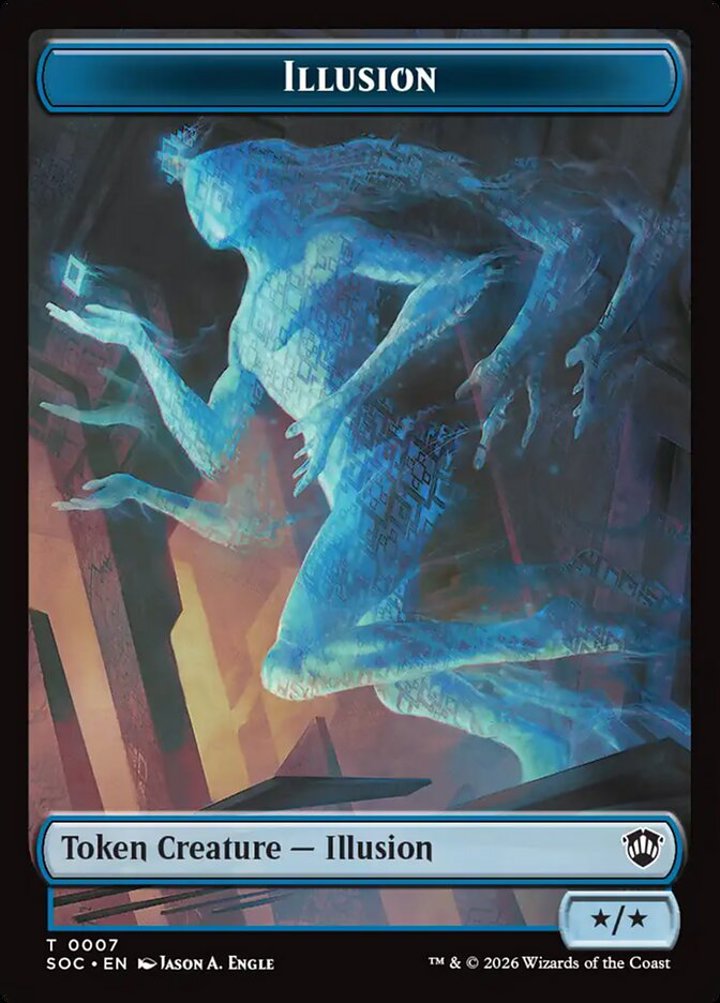 Spirit Token (W 1/1) // Illusion Token (U */*)