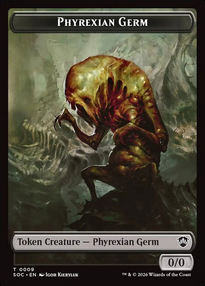 Phyrexian Germ Token (B 0/0) // Treasure Token