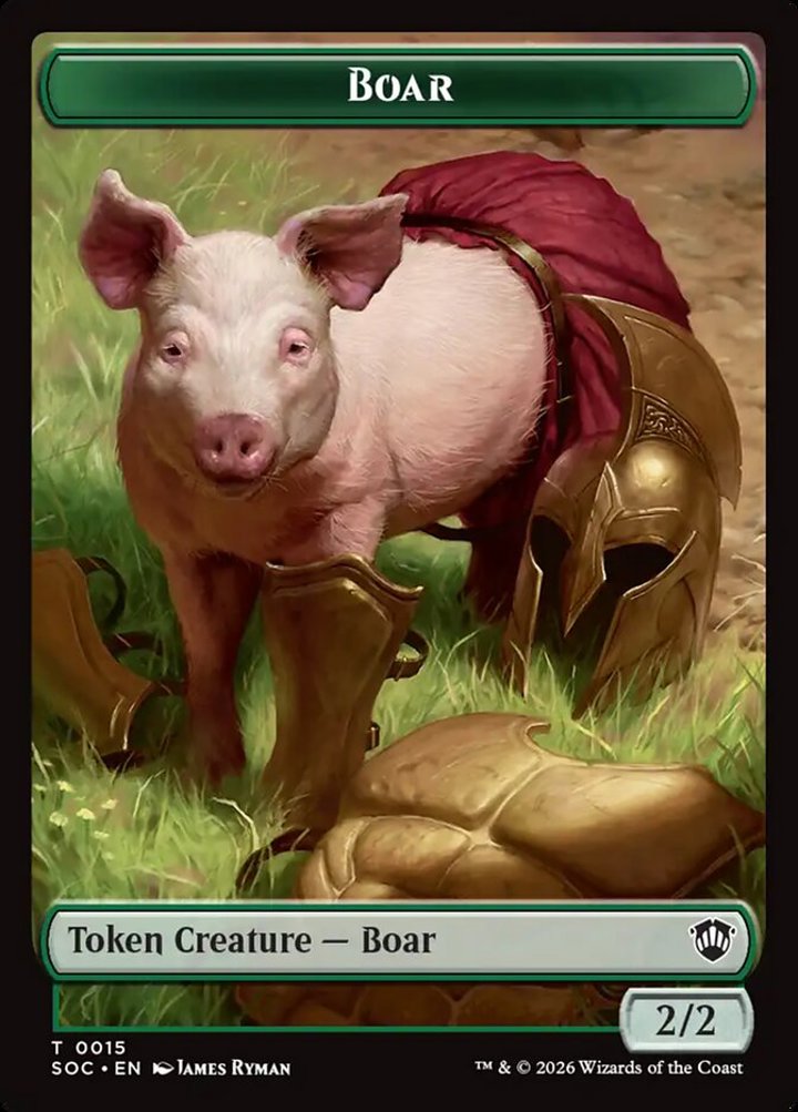 Fractal Token (GU 0/0) // Boar Token (G 2/2)