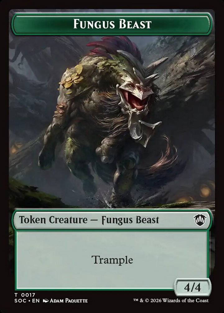 Goat Token (W 0/1) // Fungus Beast Token (G 4/4)