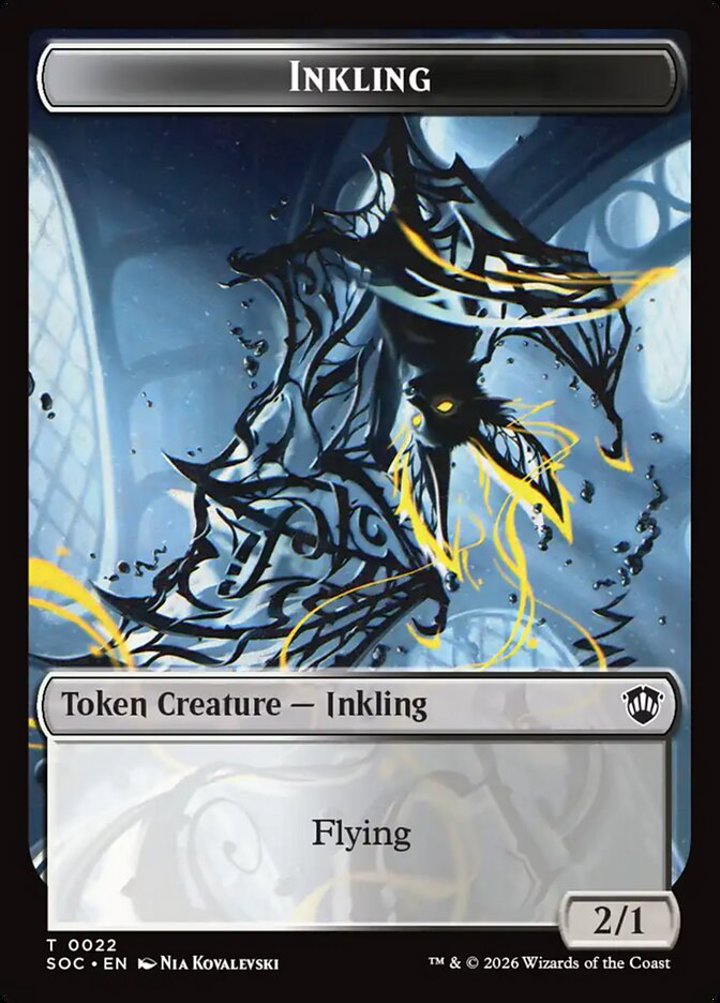 Cat Token (W 2/2) // Inkling Token (WB 2/1)