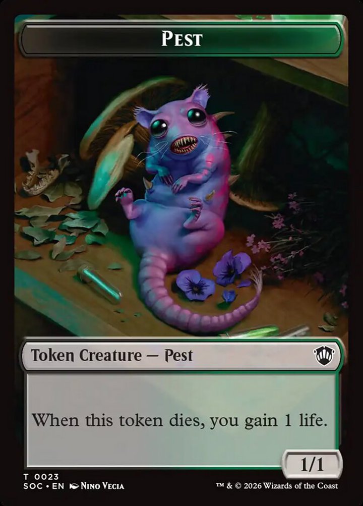 Pest Token (BG 1/1) // Saproling Token (G 1/1)
