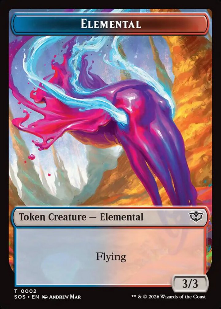 Elemental Token (UR 3/3) // Dragon Illusion Token (R */*)