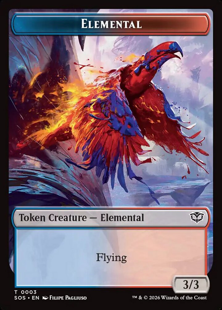 Elemental Token (UR 3/3) // Fracture Token (GU 0/0)
