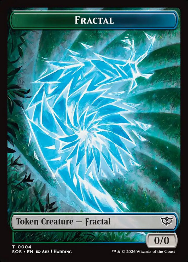 Beast Token (G 3/3) // Fractal Token (GU 0/0)