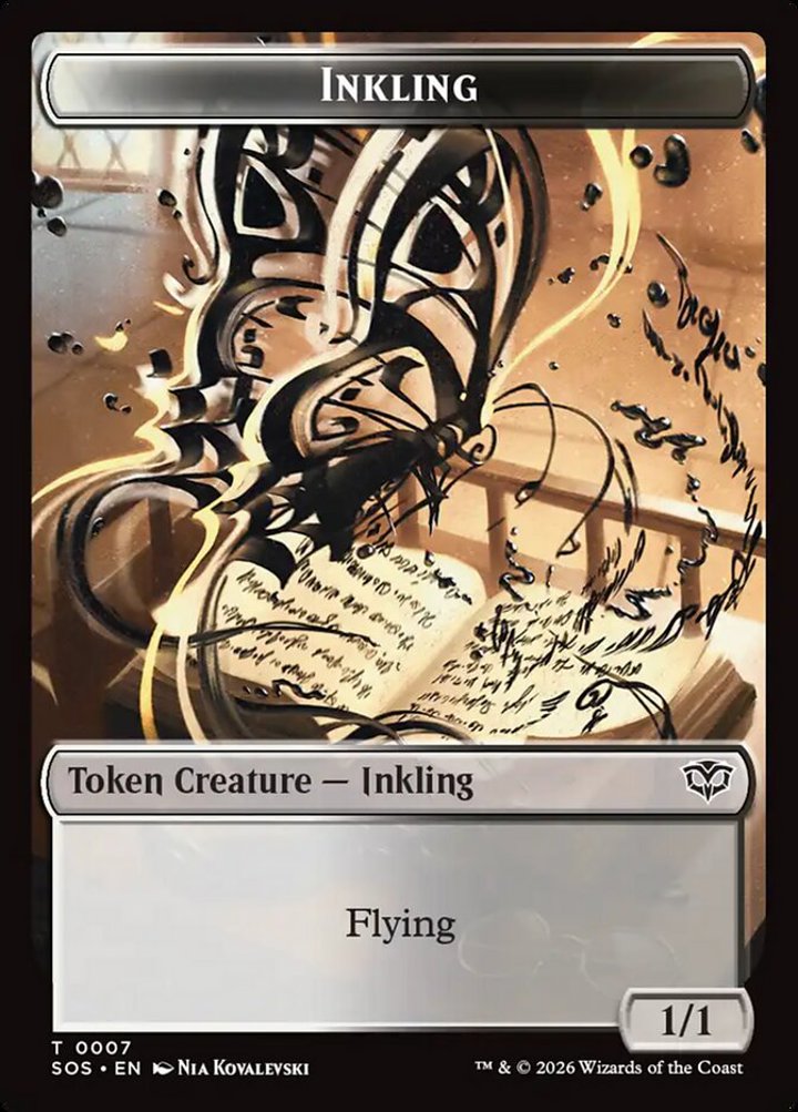 Inkling Token (WB 1/1) // Spirit Token (RW 2/2) (V.1)