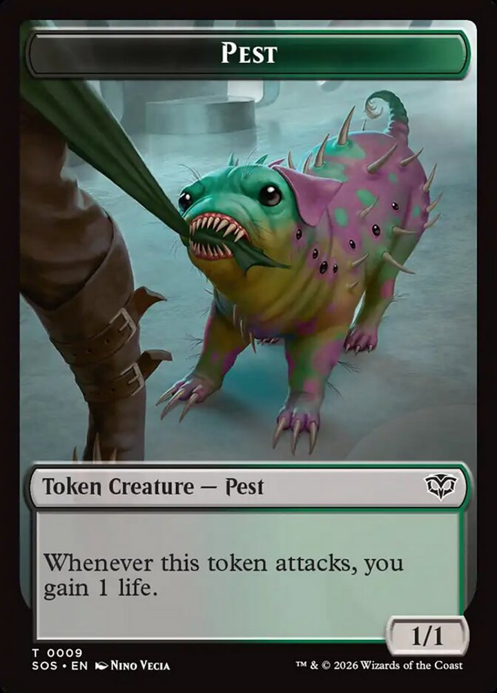 Fractal Token (GU 0/0) // Pest Token (BG 1/1) (V.2)